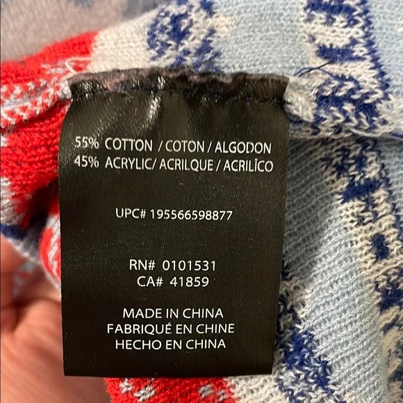 Pabst Blue Ribbon Cardigan with Nordic Patterns holiday Men’s Size Small - Picture 6 of 9